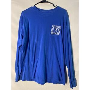 Vintage Gildan Keith Haring Indiana University Blue Long Sleeve Shirt Men Medium